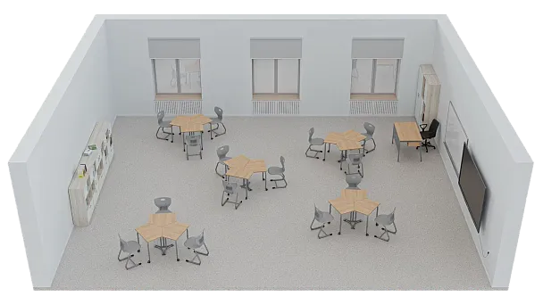 Стол мобильный, пятиугольный, на колесах, гр.3-7 - Вид 12