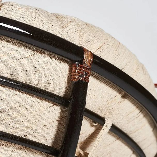 Кресло-качалка Папасан/Papasan (W 23/01 B) /с подушкой/Antique brown (античный черно-коричневый) - Вид 7
