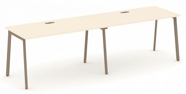 Рабочая станция на 2 места "ESTETICA" ES.RS-2.3-LP Сатин - Вид 1