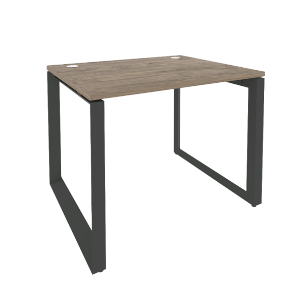 Onix Стол рабочий на О-образном м/к O.MO-SP-1.8 Тиквуд темный/Антрацит металл 980*800*750 - Вид 1