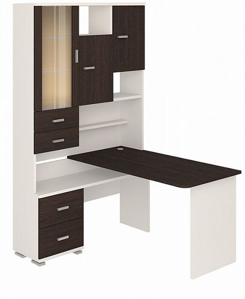 Стол компьютерный Домино СР-620/140 Белый/Венге левый - Вид 2