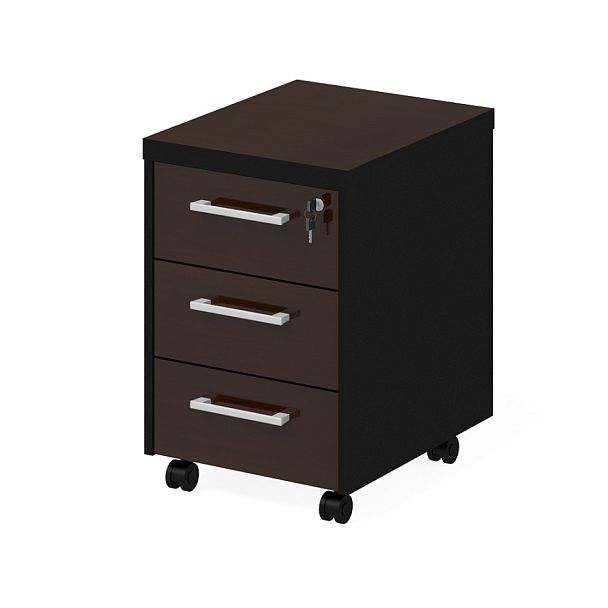 Тумба мобильная "Парламент"  ПК-ПРЛ-ТММ43Х53-В1-981 темный орех - Вид 1