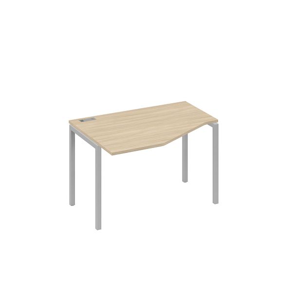 Стол эргономичный левый "Техно" на металлокаркасе DUE A4 А4 Б2 051 БП дуб скандинавский / металлокаркас серый - Вид 1