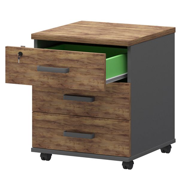 Тумба подкатная СМТ-3ПЦ Тип2 Графит/Таксония 450x434x620 Смарт - Вид 1