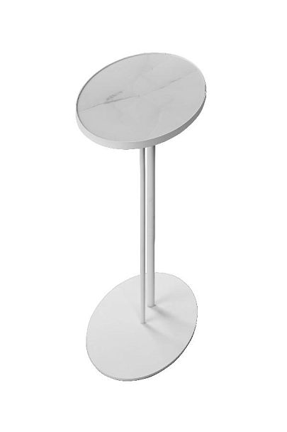 Журнальный столик Stone овальный 015, белый (арт. 015 А015.2 D01) - Вид 5