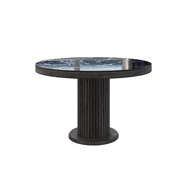 Стол Denver 110+40, круглый раздвижной, глянец - Вид 1