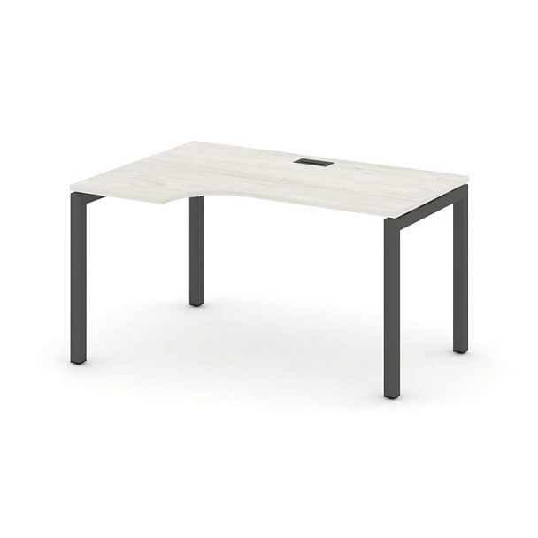 Стайл Проджект Стол рабочий эргоном. SN-5P.SPA-022(L) Дуб Наварра/Металл Антрацит 1580*800/980*750 - Вид 1