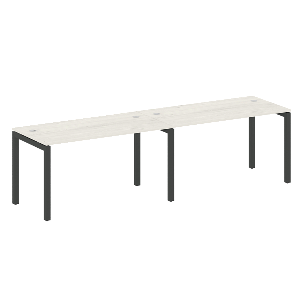 Metal System Quattro Р. ст. на 2 раб. места на П-образном м/к 50БП.СМ-2.3 Дуб наварра/Антрацит металл 2800*720*750 - Вид 1