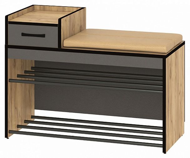 Банкетка-стеллаж для обуви Ольга-лофт 5 - Вид 1