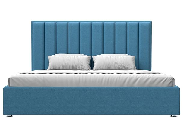 Кровать интерьерная Афродита 200 Рогожка голубой - Вид 2