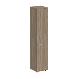 Шкаф высокий Sigma 400х400х1955, з.ст HDF, правый / корпус: дуб темный; фасад: дуб темный - Фото предпросмотра