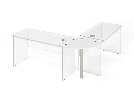 UNITY PСУ-6 Белый Сектор угловой 600х600х22 - Фото предпросмотра