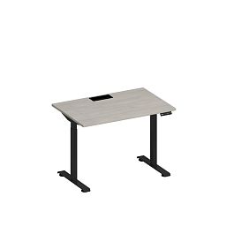 Стол письменный на электроприводе с заглушкой Elevo А2 ЧР 001 ДШ дуб шамони/ черный гладкий - Фото предпросмотра