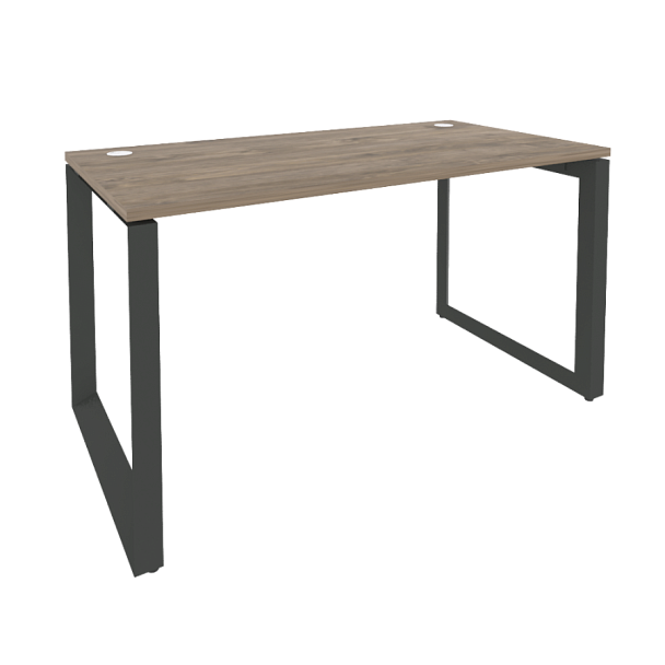 Onix Стол рабочий на О-образном м/к O.MO-SP-3.7 Тиквуд темный/Антрацит металл 1380*720*750 - Вид 1