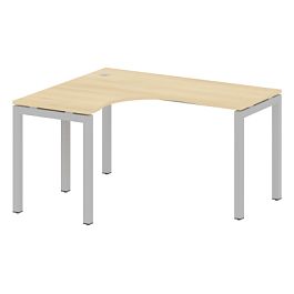 Metal System Quattro Стол криволинейный левый на П-образном м/к 50БП.СА-3 (L) Акация/Серый металл 1400*1200*750 - Фото предпросмотра