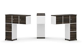 Concept Надставка низкая CN.DNN-006 Дуб Мали/Белый Бриллиант/Металл Черный 1099*365*1130 - Фото предпросмотра