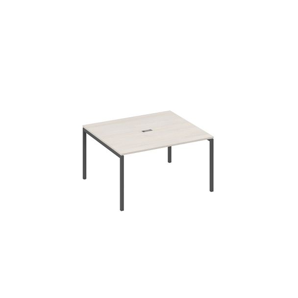 Стол переговорный 140 на металлокаркасе DUE A4 А4 Б2 132 БП дуб / металлокаркас антрацит - Вид 1