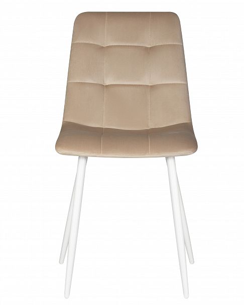 Стул обеденный DOBRIN CHILLY (Бежевый Holland 07, основание белое) - Вид 6