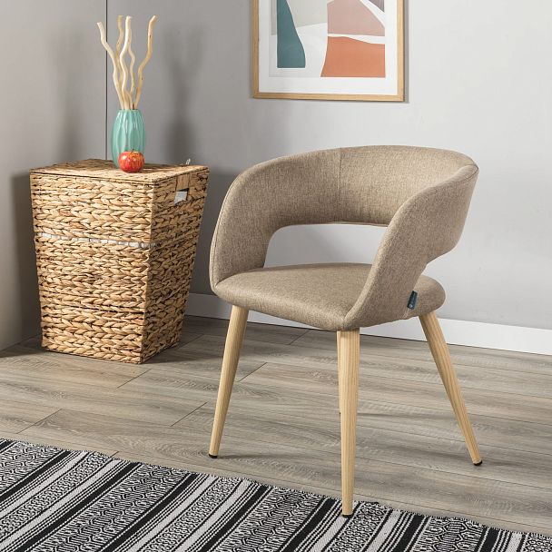 Кресло Hugs beige/нат.дуб - Вид 9