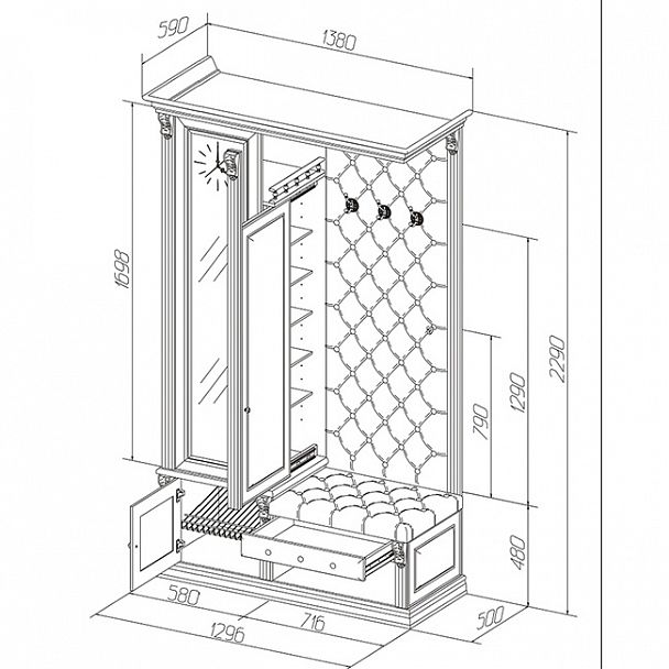 Вешалка "Благо-5-11" - Вид 3