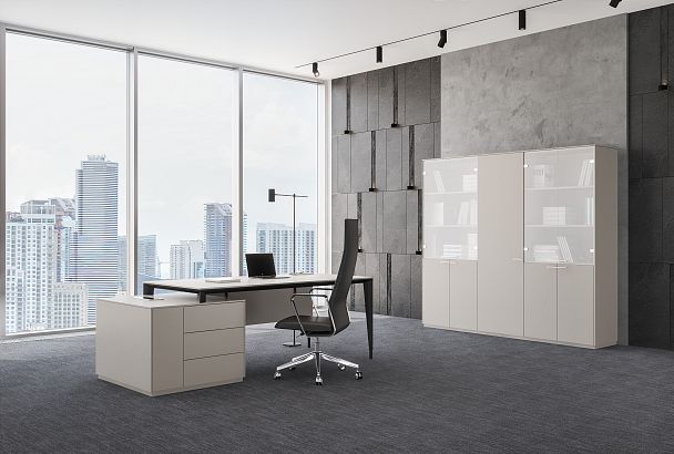 Тумба опорная Atlas 800x900x630 GS, фасады GS, правая - Вид 19