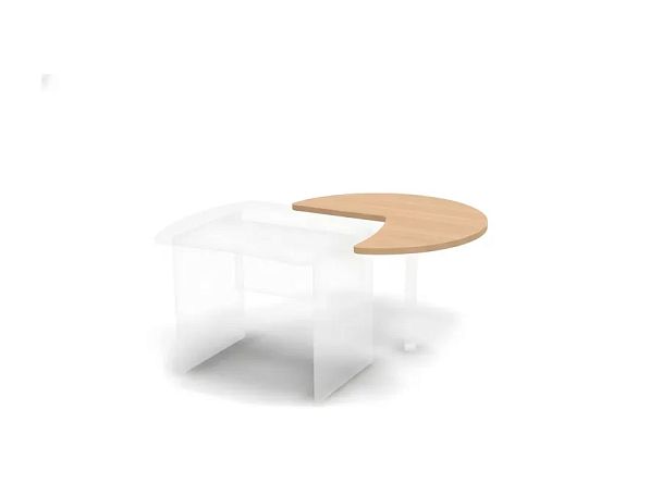 БЕРЛИН / BERLIN Приставной элемент для стола 85 см (без опоры) ПРАВЫЙ 1090х1070х28 Акация - Вид 1