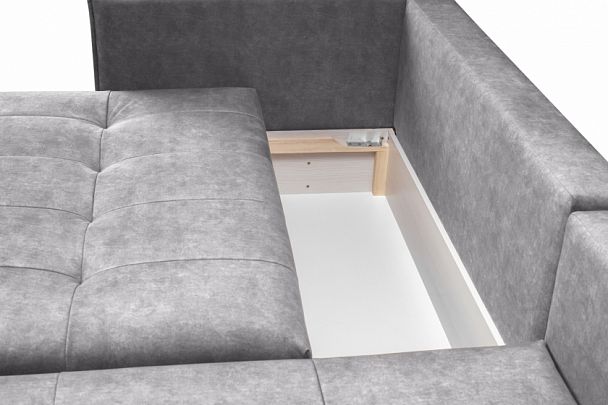 Мягкий угол "Чилетти" серый - Вид 5