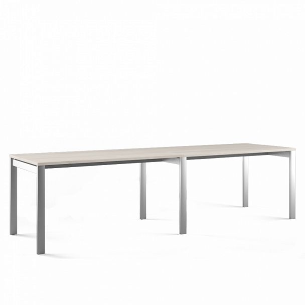 Рабочая станция на 2 стола продольная Tess Metal 320x80x75 светлый дуб - Вид 1