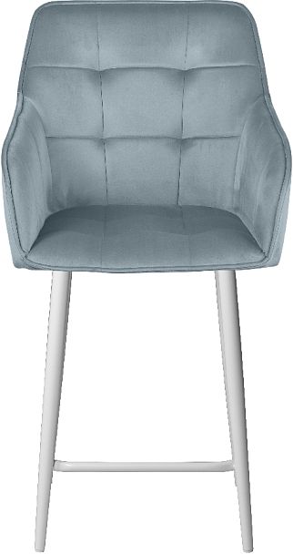 Комплект полубарных поворотных кресел Мони К, Confetti dusty blue/белый, 3 шт. - Вид 3