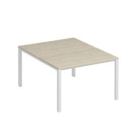 Рабочая станция на металлокаркасе КФ (2х120) Комфорт КФ К.Б1 1144 ДШ дуб шамони / белый - Фото предпросмотра