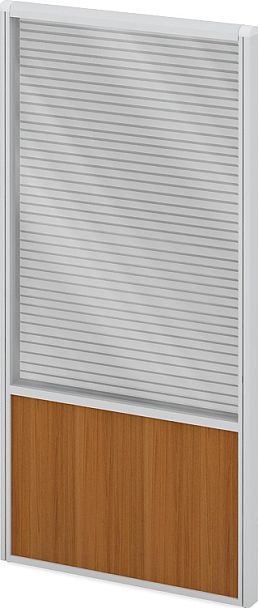 Модуль комбинированный "Мобильные офисные перегородки «Логика»"  ПК-ЛГ-МДК167х120/90Ж/Д-В1-307 серый - Вид 1