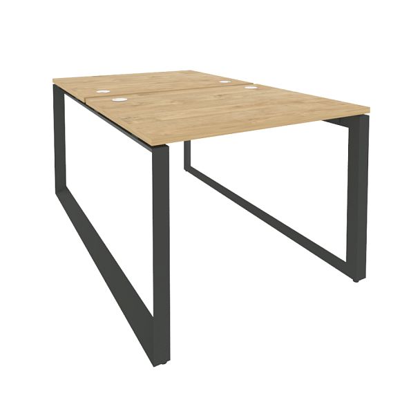Onix Рабочая станция на О-образном м/к O.MO-D.RS-2.1.8 Тиквуд светлый/Антрацит металл 980*1635*750 - Вид 1