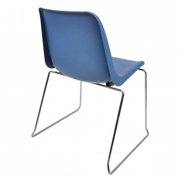 Стул Vicenza (пруток), каркас хром, светло-синий, стопируемый - Вид 2