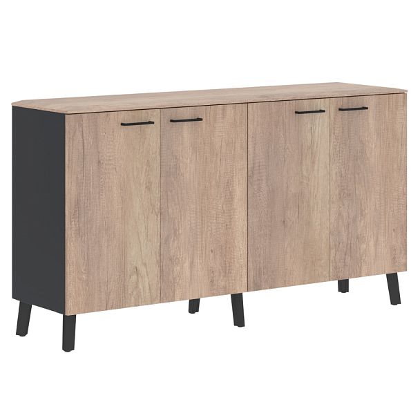 Греденция JLGR 1745 Дуб Каньон/Антрацит 1706х452х938 JAY - Вид 1