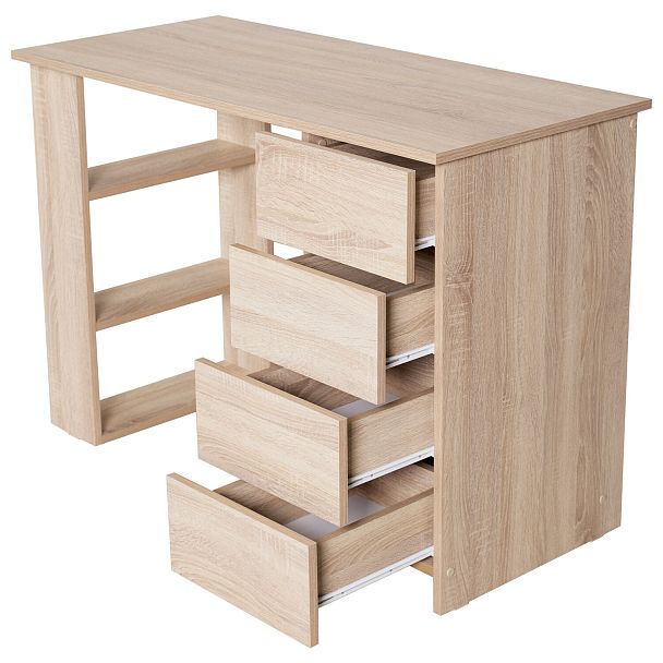 Стол письменный/компьютерный BRABIX "Scandi CD-016", 1100х500х750 мм, 4 ящика, дуб сонома, 641892, ЦБ013707-2 - Вид 20