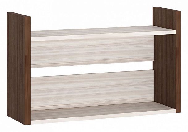 Полка книжная Домино Лайт ПКЛ-О Карамель/Шамони - Вид 1