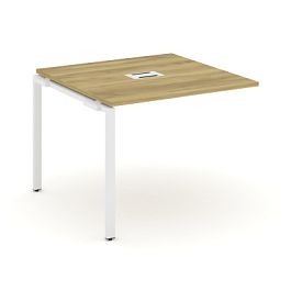 Concept Проходной наборный элемент переговорного стола CN.NPRG-011 Дуб Винченцо/Металл Белый 980*980*750 - Фото предпросмотра