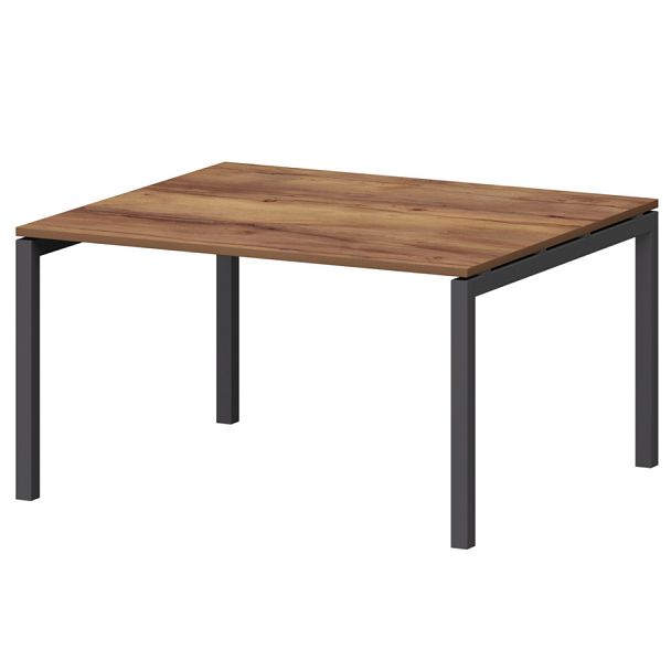 Стол переговорный на металлокаркасе СМСП-П-14.123.Пр50 Таксония/Антрацит 1400x1236x750 Смарт - Вид 1