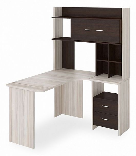 Стол компьютерный Домино Lite СКЛ-Угл130+НКЛХ-120 КВ ПРАВ Венге/Карамель правый - Вид 1