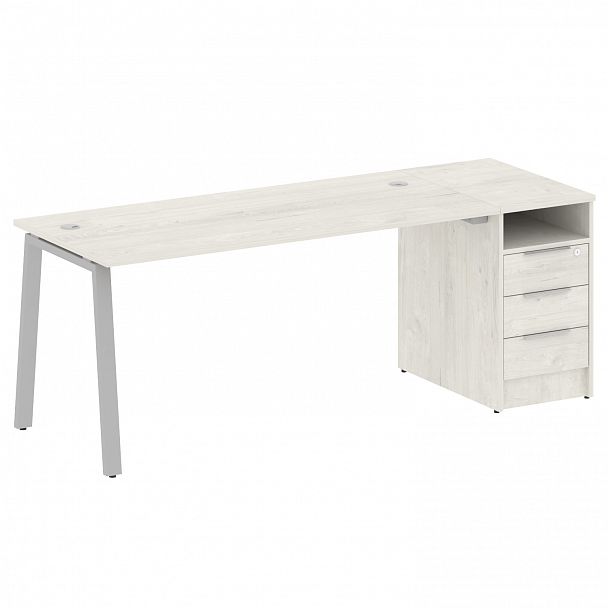 Рабочая станция "Metal System" БА.РС-СТП -1.4 дуб наварра/серый - Вид 1