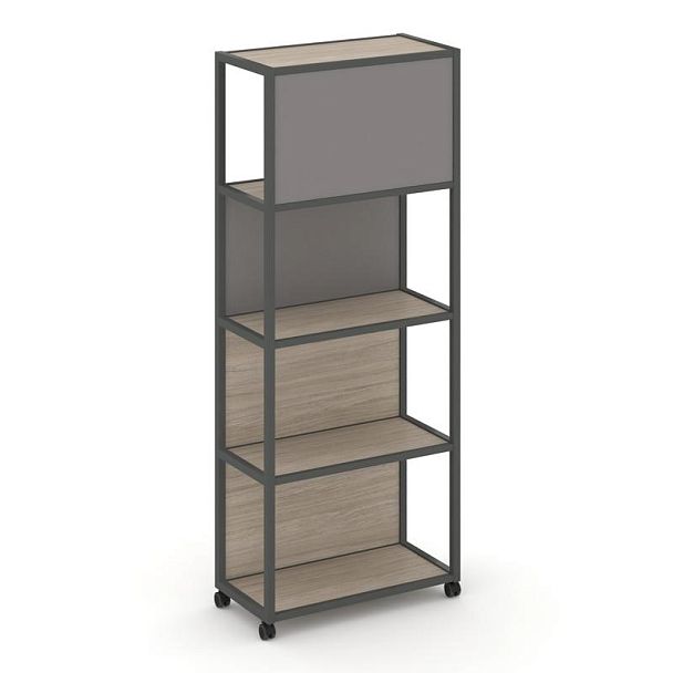 Shelf Mobile Стеллаж 5 уровней 1 секция VR.LT-STK-504.08 Дуб Аттик/Металл Антрацит/W-11 800*400*2000 - Вид 3