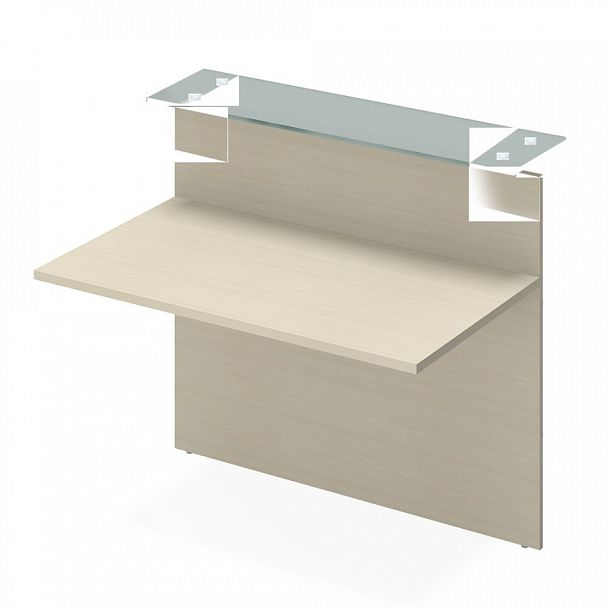 Модуль стойки-ресепшн прямой "Имидж"  ПК-ИМД-СКР120Х85СМ-В6-99 клен - Вид 1