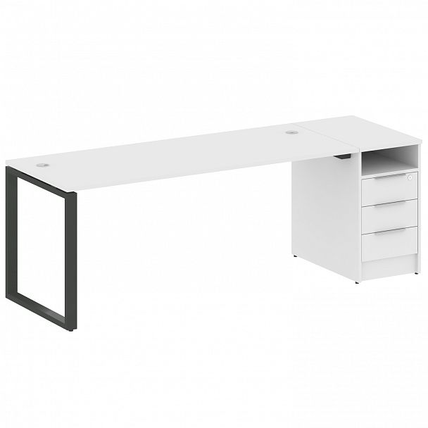 Рабочая станция "Metal System" БО.РС-СТП -1.5 белый/антрацит - Вид 1
