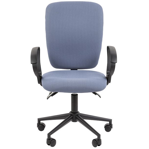 Кресло CHAIRMAN 9801 BLACK, ткань серии Т, голубой - Вид 2