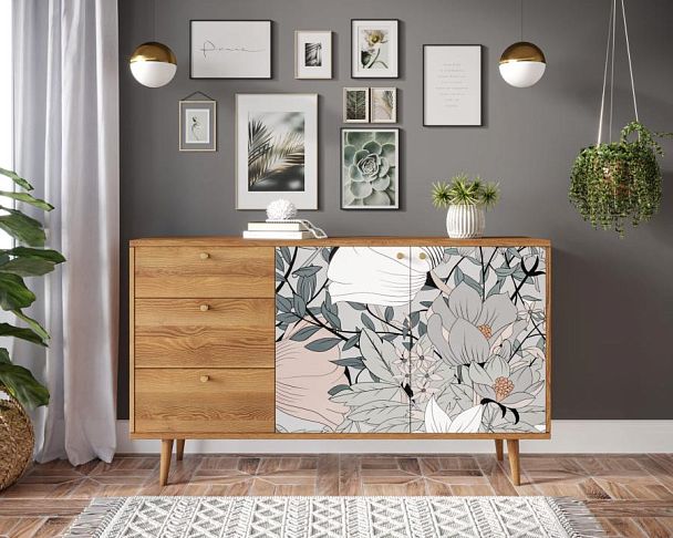 Комод Berber с двумя дверками и ящиками 50 принт арт BB05/Print_49 - Вид 4