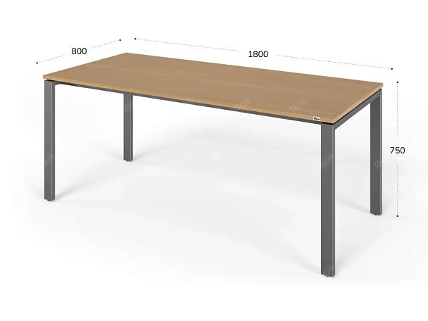 ЛАЙТ / LIGHT RLG015-18x8 Прямоугольный стол 180x80x75 Бук - Вид 2