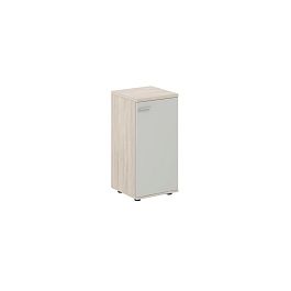 Шкаф низкий 400х400х825, 1 дв., з.ст HDF, правый / корпус: дуб светлый; фасад: серый бархат Сигма / Sigma - Фото предпросмотра