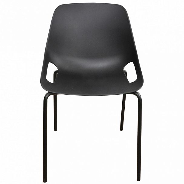 Стул Q5 (4 ножки) каркас черный, черный, стопируемый - Вид 1