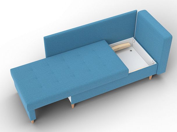 Кушетка Лига-098 Рогожка голубой - Вид 7
