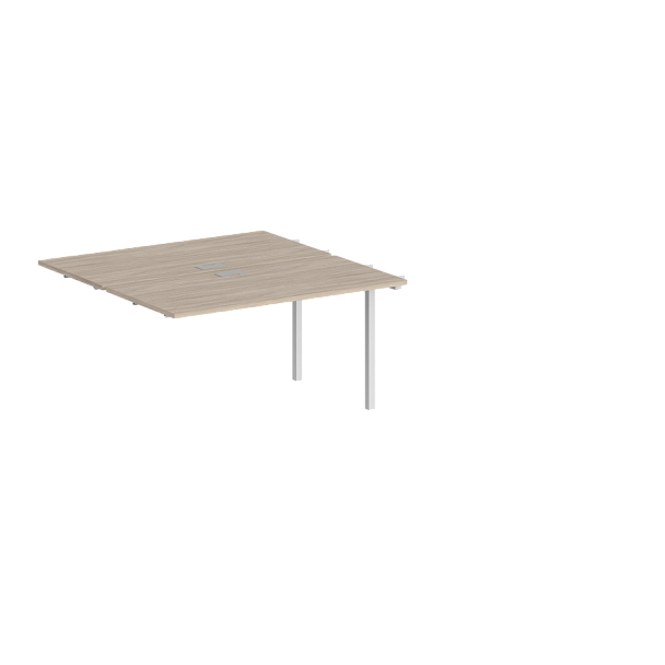 Секция  раб. станции Sigma 3200х1638х750 / профиль: 40х40 белый; столешница: дуб светлый - Вид 1